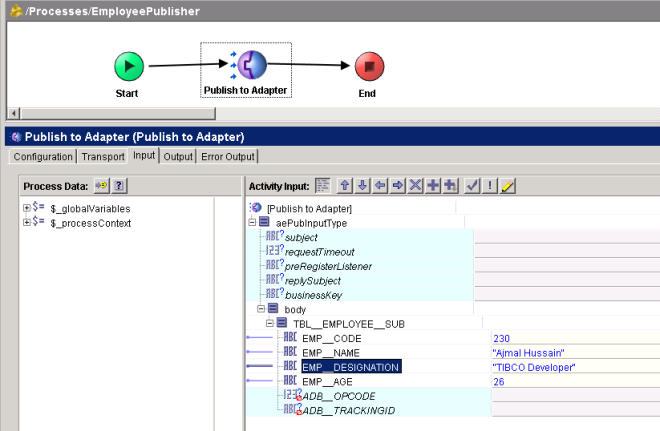 TIBCO Adapter Subscription Service Step By Step Tutorial